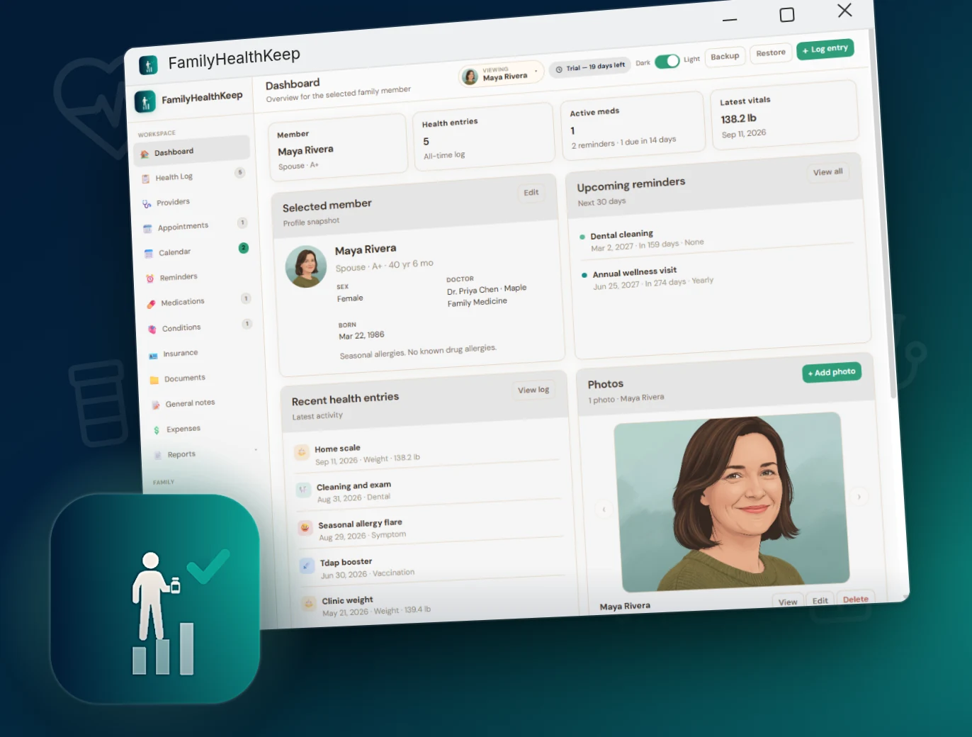FamilyHealthKeep app preview